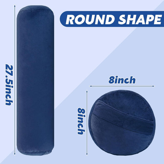 Round Yoga Pillow, Cylindrical Yoga Bolster Pillow with Washable Cover, Meditation Cushion Body Cushion for Practice, Restorative, Meditation