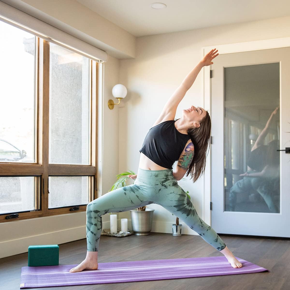 Nature Ultra Yoga Mat - Unique Variegated Design, Extra Cushion, Durable, Sticky and Grippy, Stable Non-Slip Surface, Lightweight