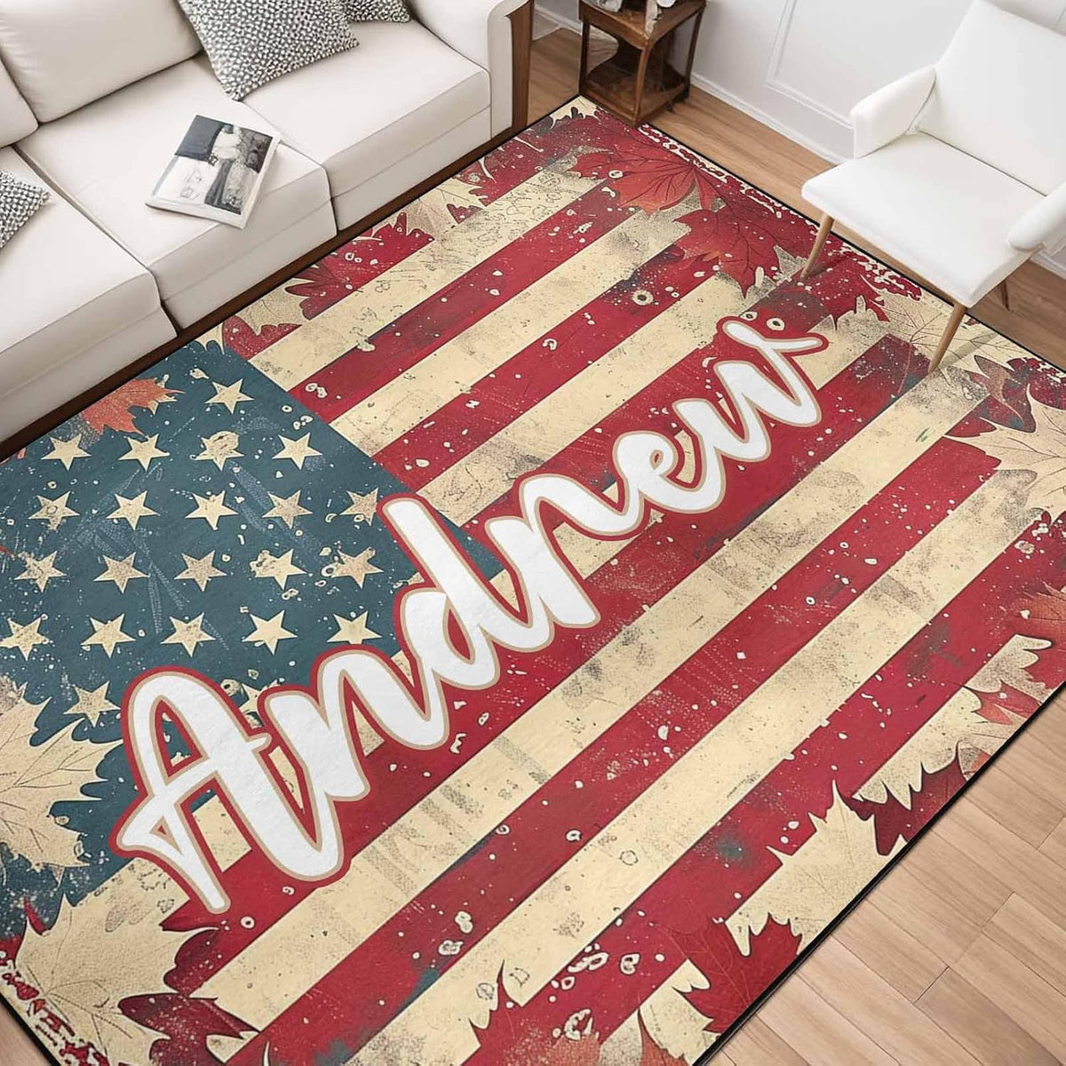 Personalized Family Name Initials Monogram Pink Rug, Shining Butterfly Printed Carpets for Girls Kids Butterfly Theme Living Room Indoor Bedroom Decor 5'×7' Soft Polyester Yoga Mat