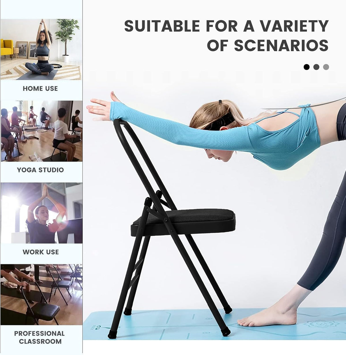 INNOLIFE Yoga Auxiliary Chair Headstand Bench Backless