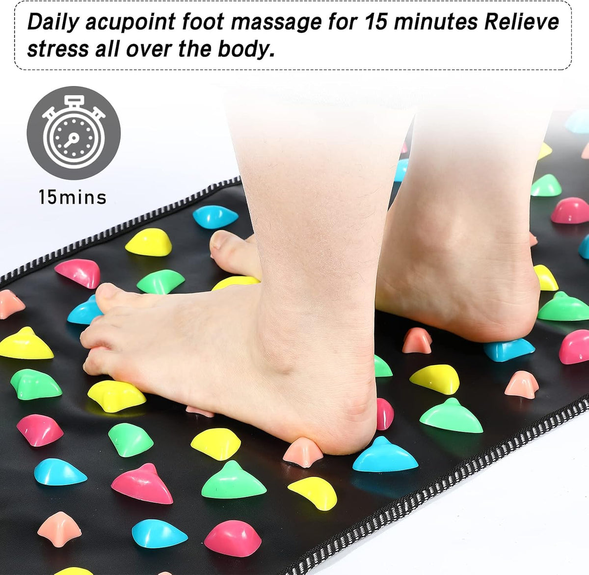 Foot Acupressure Mat Walk Stone Road,55.12 X 13.78 Inches