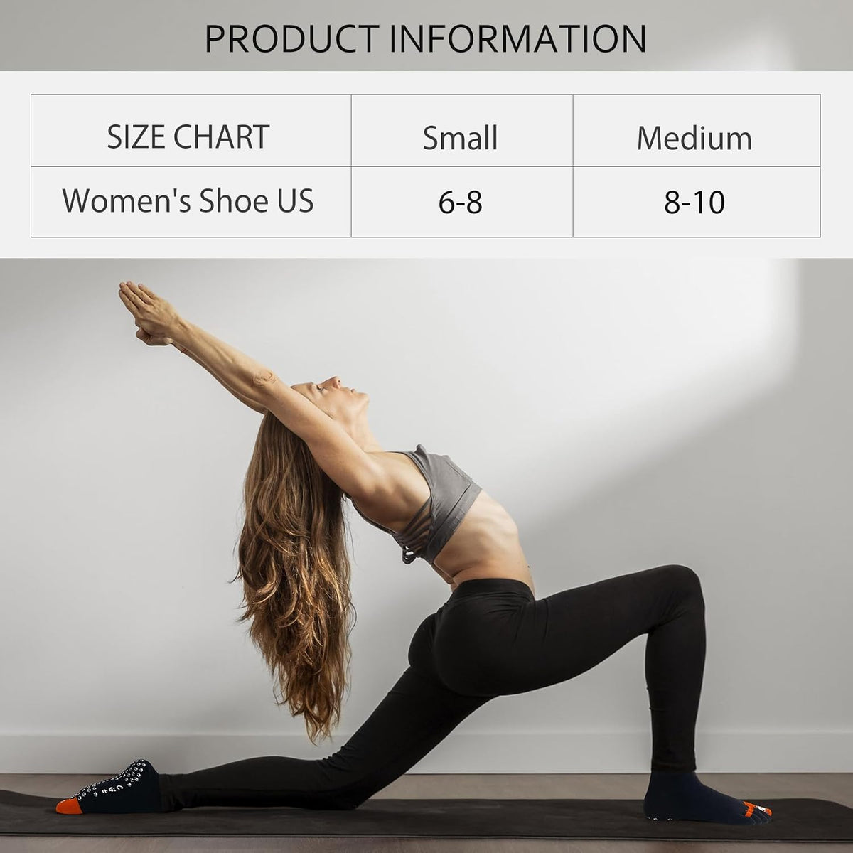 Yoga Toe Socks for Women: Non Slip Grip Socks for Pilates Dance