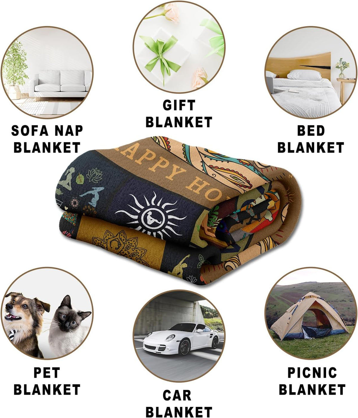 Yoga Gifts for Women, Funny Yoga Gifts for Yogas Lover, Yogas Gift for Instructor Teacher, Pilates Lover Gift Ideas for Women Birthday, Pilates Presents, Zen Meditation Presents 60"X50" Blanket