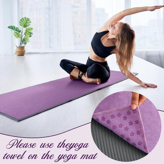 Yoga Towel 4 Pack, Hot Yoga Towel 72" x 24" Non Slip, Colorful