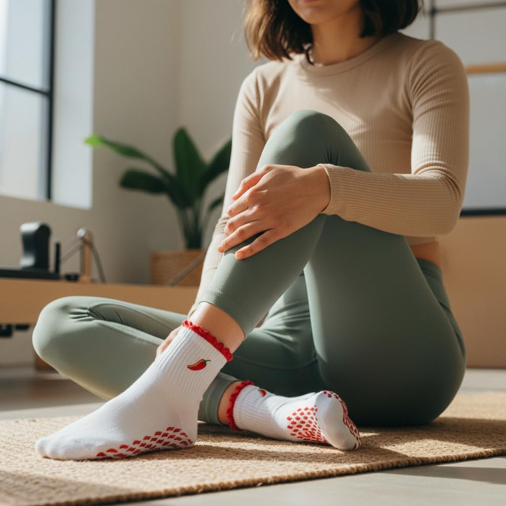 Non-Slip Cute Pilates Socks with Grips for Women | Cute Grip Socks for Yoga Womens