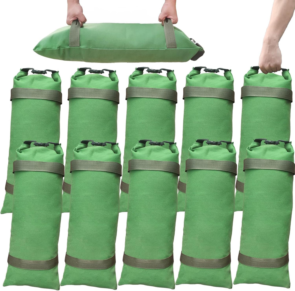 4 Pack Thick Canvas Flood Sandbags w/Handles Convenient for Flood Control