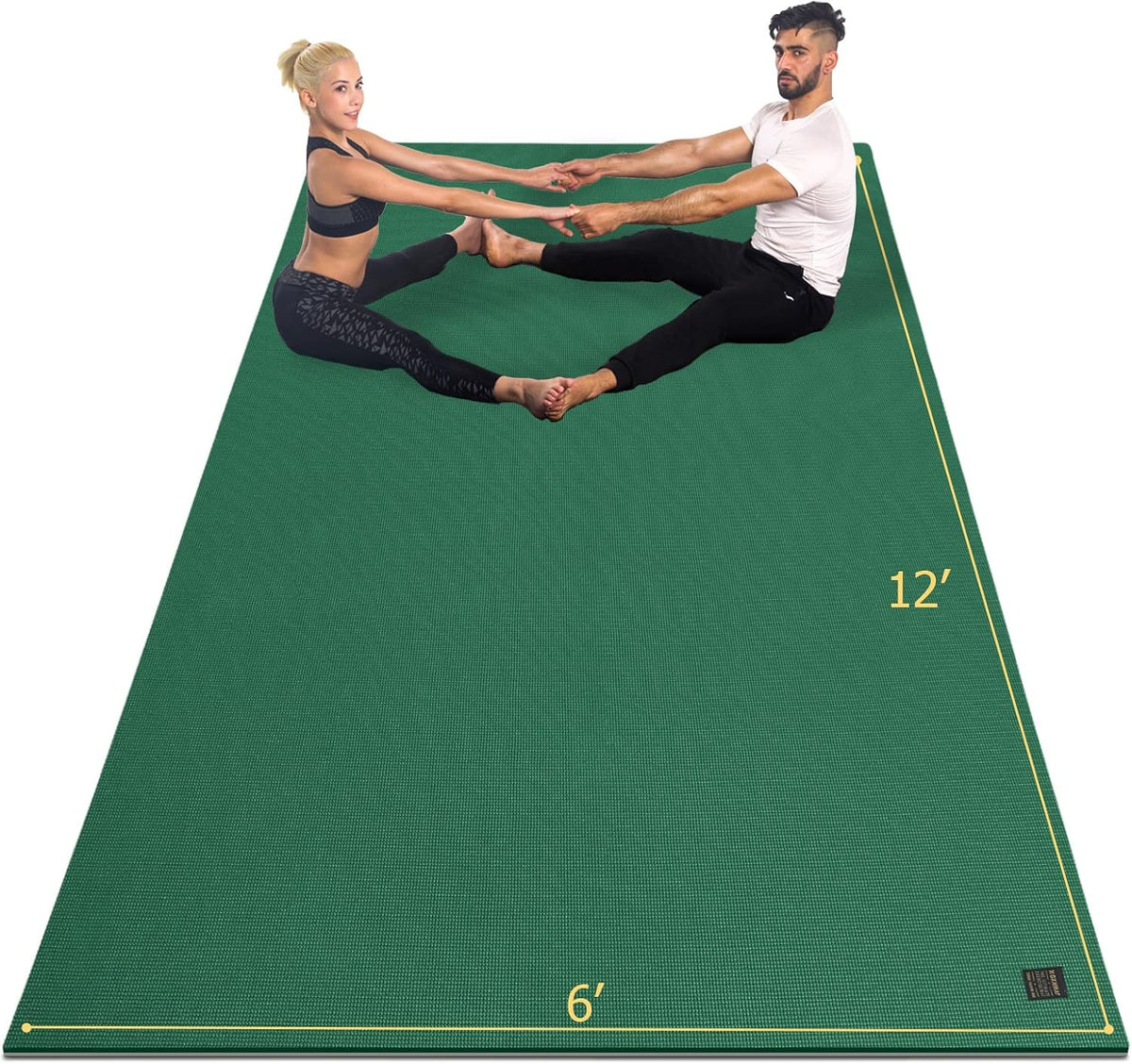 Large Yoga Mat 12'x6'/10'x6'/6'x8'(7mm)