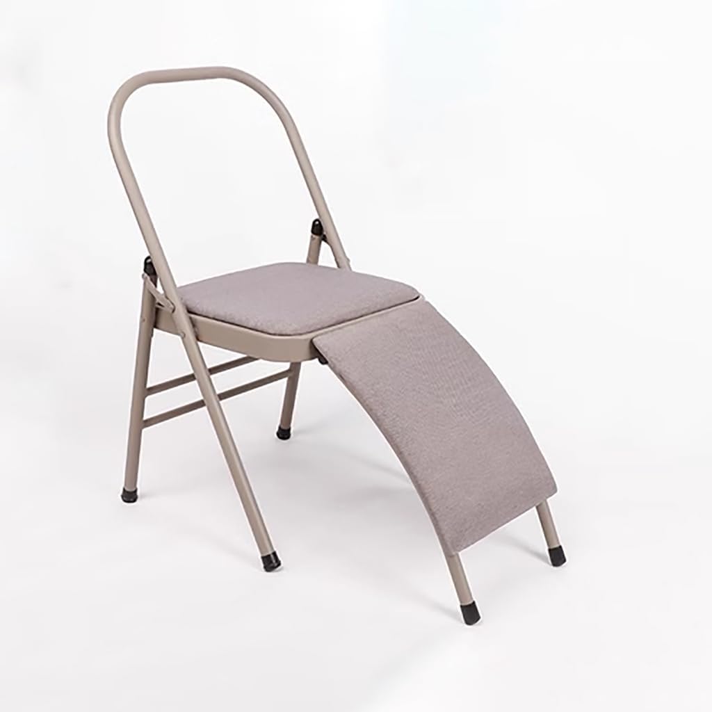 Pilates Yoga Chair, Yoga Auxiliary Chair with Lumbar Back Support, for Balance Handstand Training, Foldable Portable Yoga Chair, Iyengar Yoga Chair