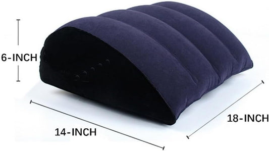 Inflatable Rocking Pillow, Bed Wedges & Body Positioners Pillow, Body Position Cushion, Surface Flocking for Sleeping Traveling Yoga (Breads Shape)