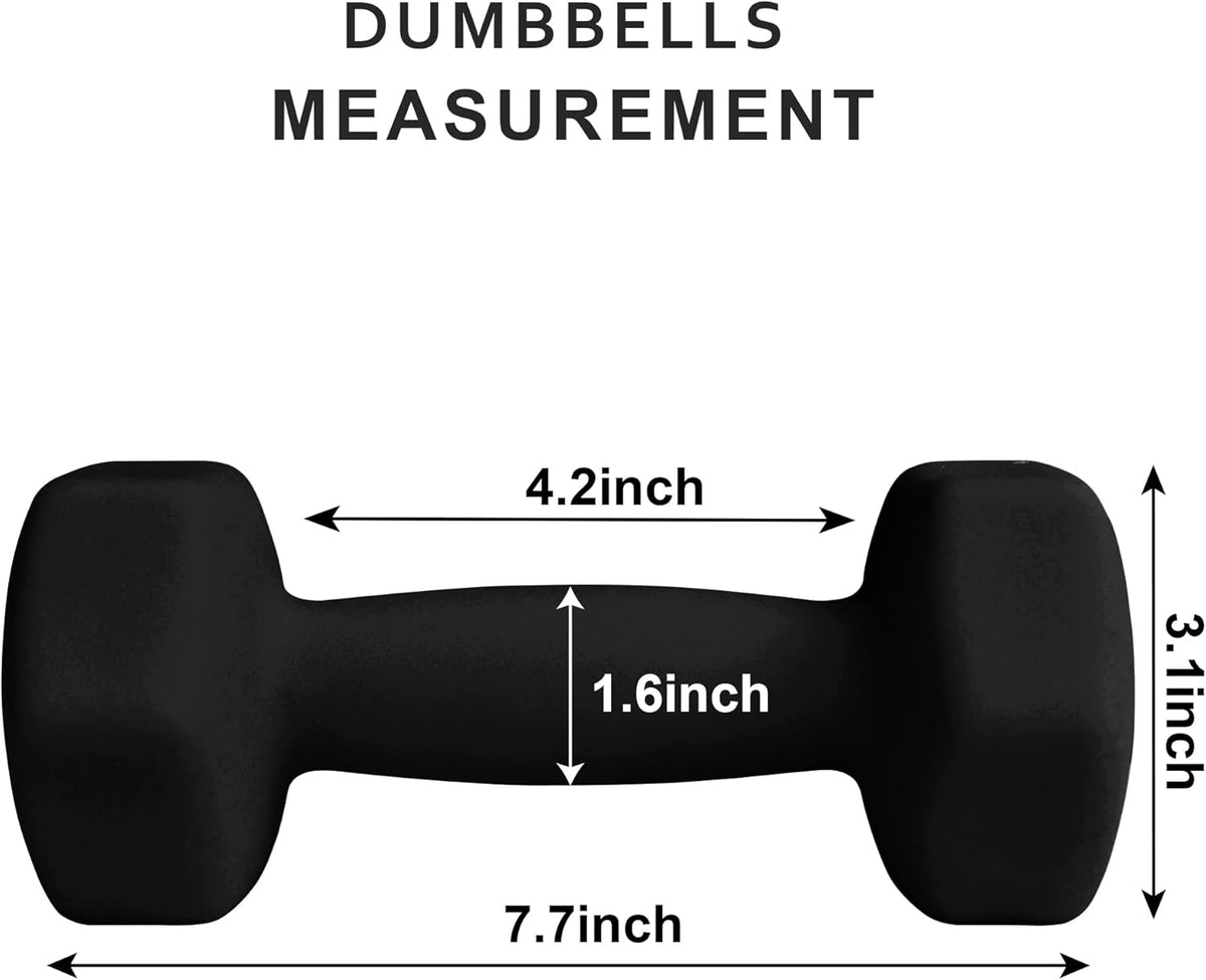 Home Gym Equipment Workouts Strength Training Weight Loss Pilates Yoga Dumbbell Set, Weights for Women, Men, Seniors and Youth
