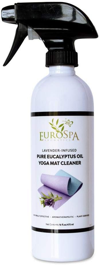 Lavender Infused Pure Eucalyptus Oil Yoga Mat Cleaner & Deodorizer - Premium Aromatherapeutic & Relaxing Essential Oil Spray - 16oz, 2 Pack
