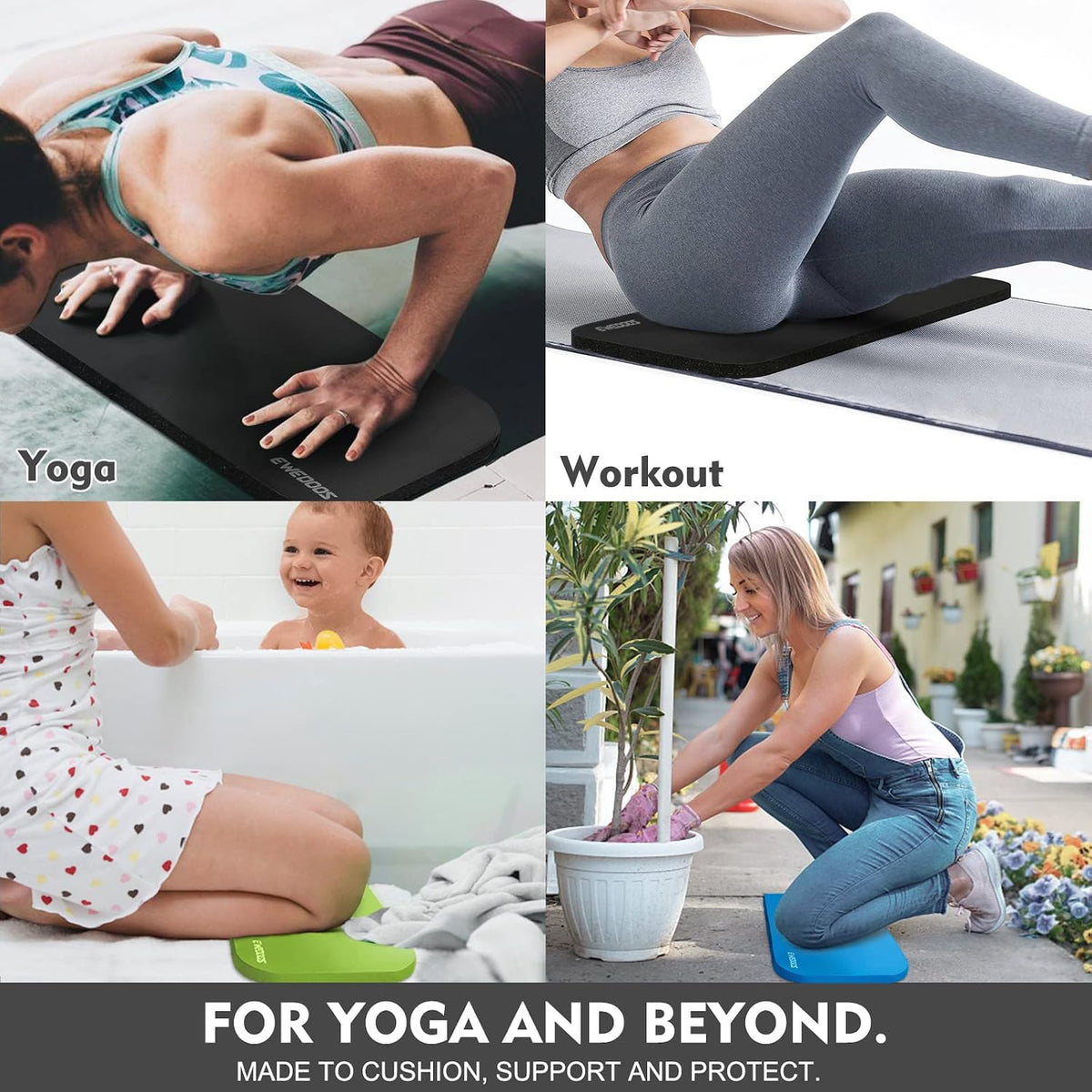 Yoga Knee Pad Cushion - Non-Slip Mat for Floor Exercises - Yoga Mat Accessory