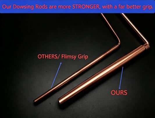 99.9% Copper Dowsing Rod - Divining Rods 2PCS with Bag