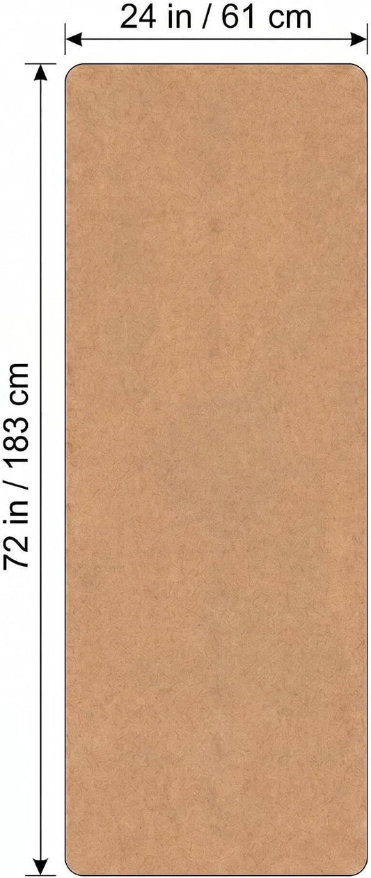 Cork Yoga Mat 6mm Extra Thick Cushioning High Density Natural Rubber Exercise Pad 72 x 24 Inch for Home Gym