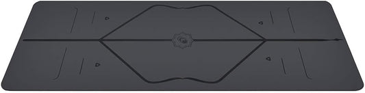 Travel Yoga Mat - Patented Alignment Design, Advanced Non-Slip Grip | Eco-friendly, Non-Toxic, Sweat-Resistant, long, wide, 4.2mm thick mat for comfort, recommended for Hot Yoga, Free Yoga Bag
