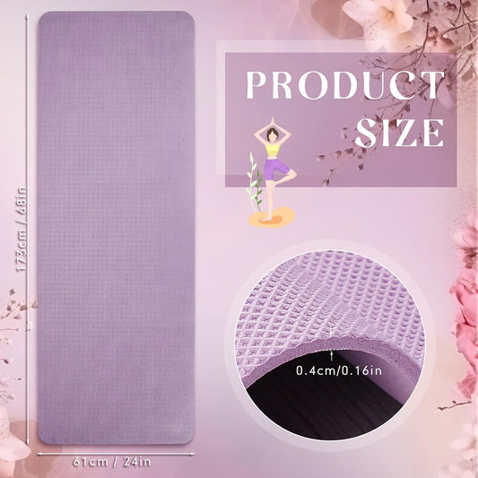 6 Pack Yoga Mats Bulk 68 x 24 Inches Non Slip Exercise Yoga Mat 4 mm Thick Anti Slip Tear Resistant Sports Gym for Fitness Stretching Home Workout and Studio