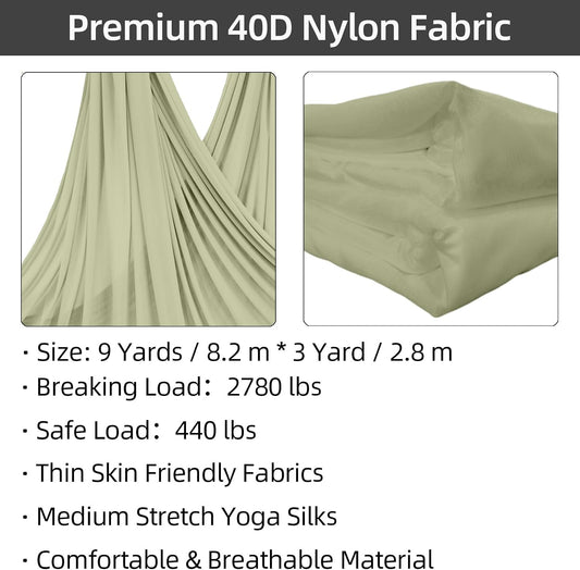 Aerial Silks Kit, SGS&CE Certified, 9/15/20Yards