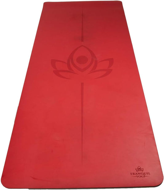 Natural Yoga and Exercise Mat - Excellent Grip and Joint Protection, Includes Carry Strap.