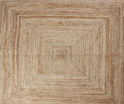 Scalloped Edge Kilim Rug 3' Square Rug Beige & Multicolor Cape Cod Design Carpet Thick 0.27 inches Hand Braided Jute Flatweave Indoor Outdoor Use Rugs for Bedroom, Kitche, Yoga Mat