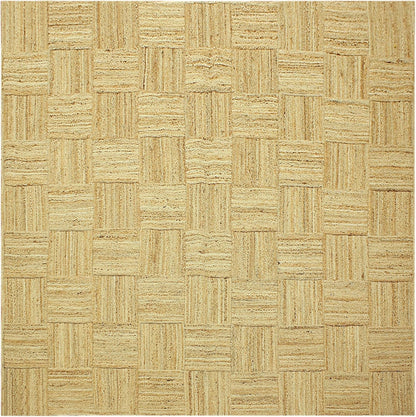 Scalloped Edge Kilim Rug 3' Square Rug Beige & Multicolor Cape Cod Design Carpet Thick 0.27 inches Hand Braided Jute Flatweave Indoor Outdoor Use Rugs for Bedroom, Kitche, Yoga Mat