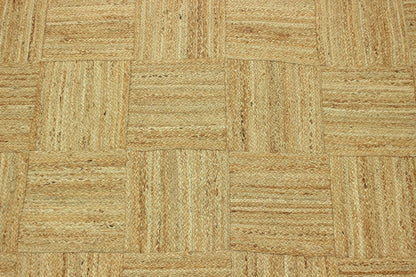 Scalloped Edge Kilim Rug 3' Square Rug Beige & Multicolor Cape Cod Design Carpet Thick 0.27 inches Hand Braided Jute Flatweave Indoor Outdoor Use Rugs for Bedroom, Kitche, Yoga Mat
