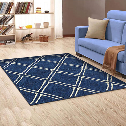 Scalloped Edge Kilim Rug 3' Square Rug Beige & Multicolor Cape Cod Design Carpet Thick 0.27 inches Hand Braided Jute Flatweave Indoor Outdoor Use Rugs for Bedroom, Kitche, Yoga Mat