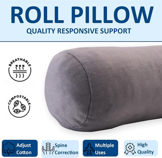 Neck Roll Pillow, Cervical Neck Pillow Bolster Pillow for Sleeping