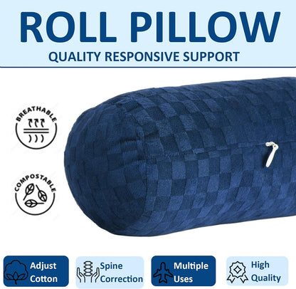 Neck Roll Pillow, Cervical Neck Pillow Bolster Pillow for Sleeping