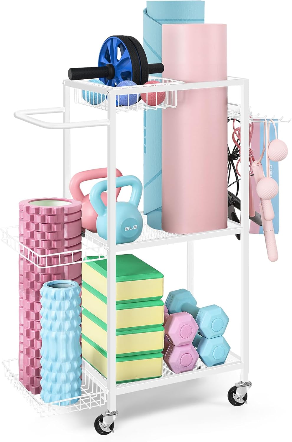 Yoga Mat Storage Rack, Home Gym Storage, Workout Equipment Storage Rack