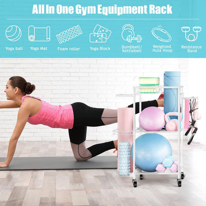Yoga Mat Storage Rack, Home Gym Storage, Workout Equipment Storage Rack