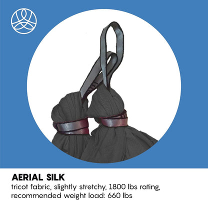 Aerial Yoga Hammock Swing, 4.5 Yards, Aerial Silks with Hardware