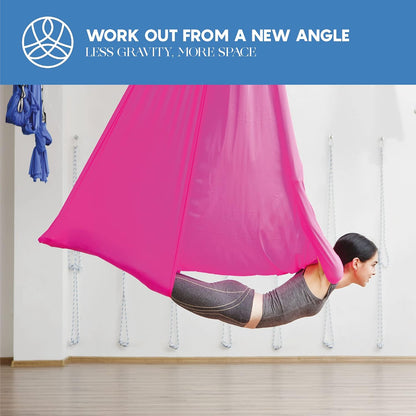 Aerial Yoga Hammock Swing, 4.5 Yards, Aerial Silks with Hardware