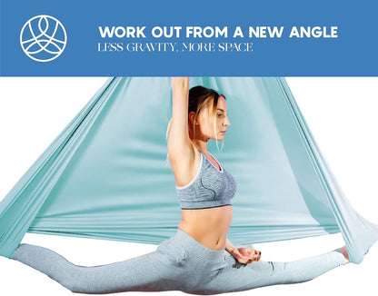 Aerial Yoga Hammock Swing, 4.5 Yards, Aerial Silks with Hardware