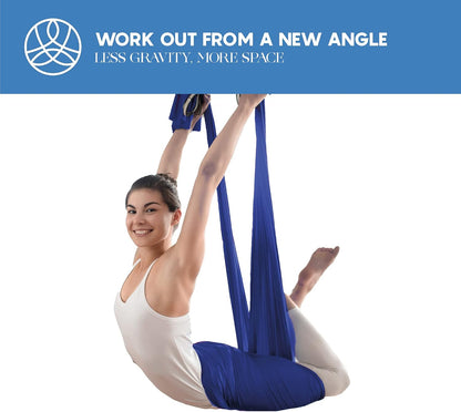 Aerial Yoga Hammock Swing, 4.5 Yards, Aerial Silks with Hardware