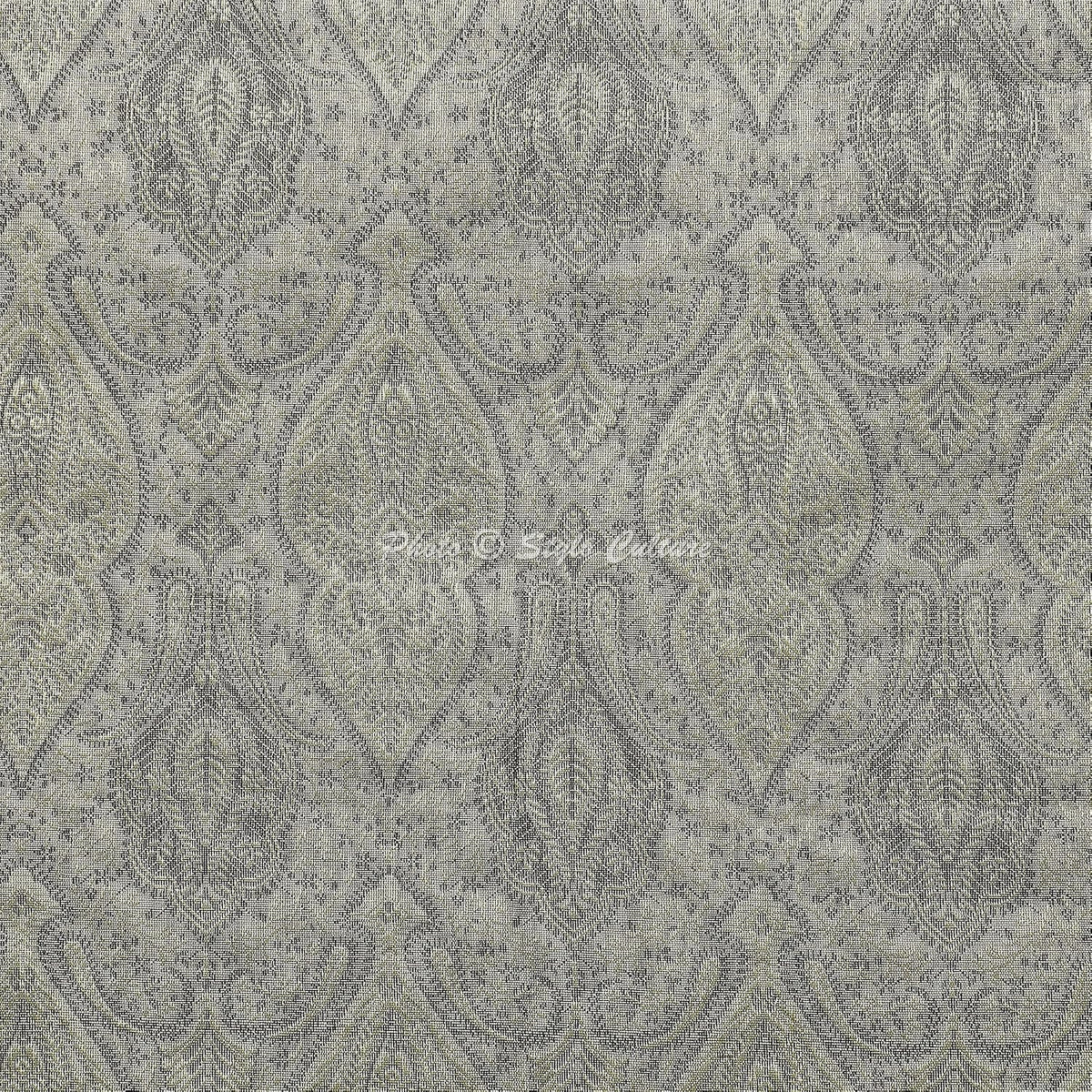 Ethnic Decorative Brocade Bolster Pillow Covers Grey Damask Silk Jacquard Weave Round Meditation Pillow Traditional Floral Cylindrical Cushion Covers - (76x38 cm) | Set of 2 Pcs