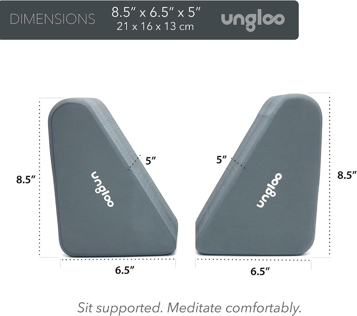 Supportive Yoga Block Wedges for Seated Meditation – Elevates Knees, Reduces Hip Pressure, and Improves Cross-Legged Posture