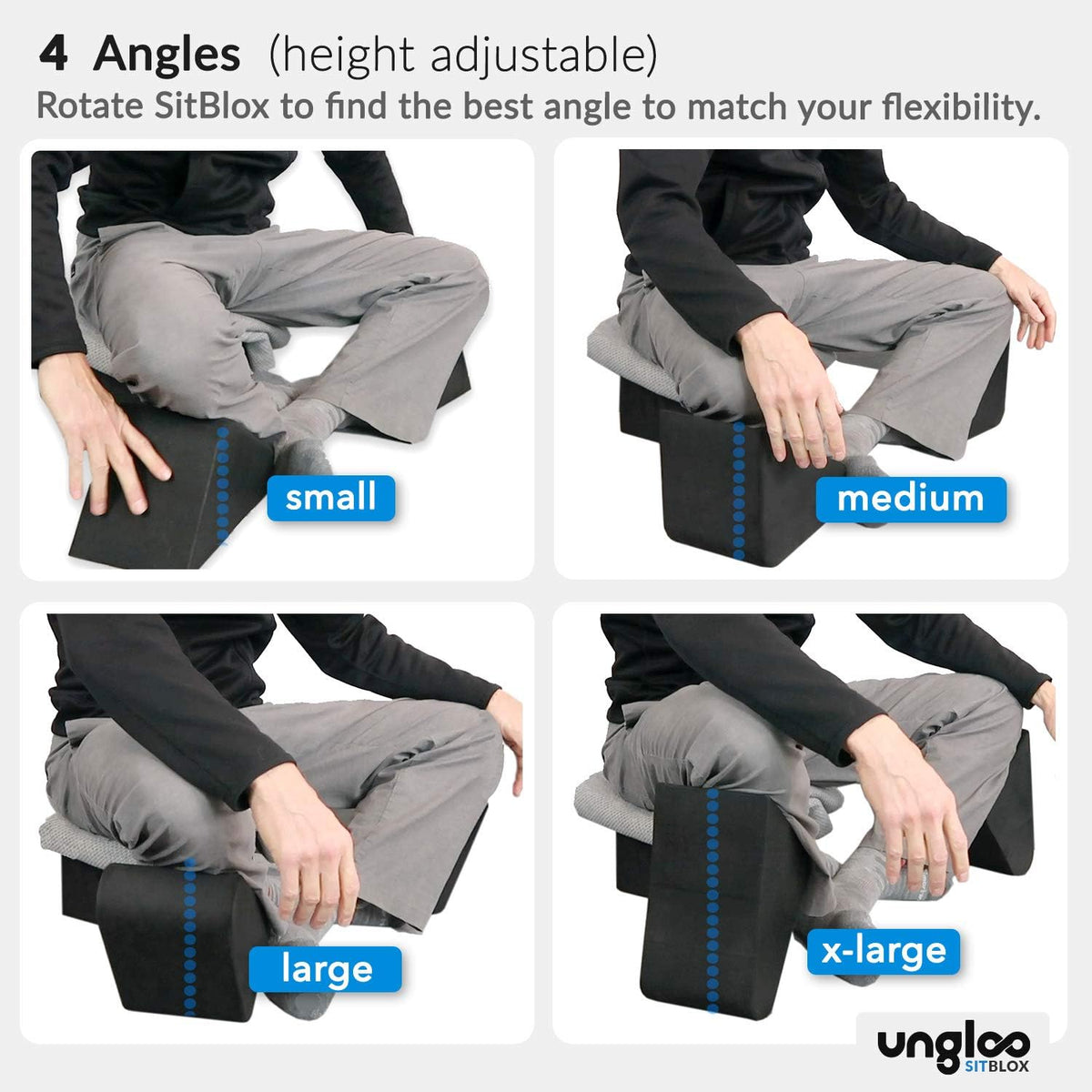 Supportive Yoga Block Wedges for Seated Meditation – Elevates Knees, Reduces Hip Pressure, and Improves Cross-Legged Posture
