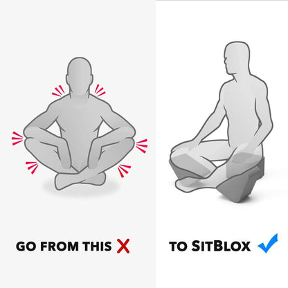 Supportive Yoga Block Wedges for Seated Meditation – Elevates Knees, Reduces Hip Pressure, and Improves Cross-Legged Posture