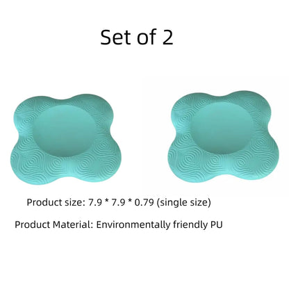 Yoga Knee Guards (Set of 2) - Male and Female Yoga Props and Accessories for Fitness, Travel, Meditation, Kneeling, Balance, Floor, Pilates Pads for Knee and Elbow (green)