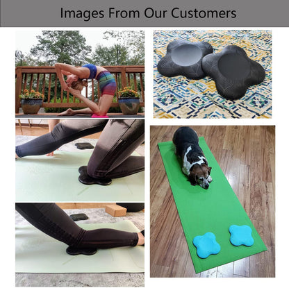 Yoga Knee Guards (Set of 2) - Male and Female Yoga Props and Accessories for Fitness, Travel, Meditation, Kneeling, Balance, Floor, Pilates Pads for Knee and Elbow (green)