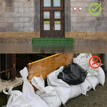 6 Pack Long Canvas Sandbags for Flood Protection, 5.7 Feet x 5.7" Reusable Water Barrier Bags, Heavy-Duty Emergency Rain Wind Sand Bags for Flooding, Storm, Home, Garden, Door, Window