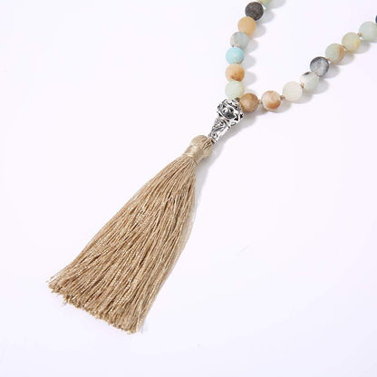 108 Mala Beads Semi-Precious Gem Stones Meditation Necklace