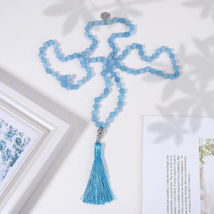 108 Mala Beads Semi-Precious Gem Stones Meditation Necklace