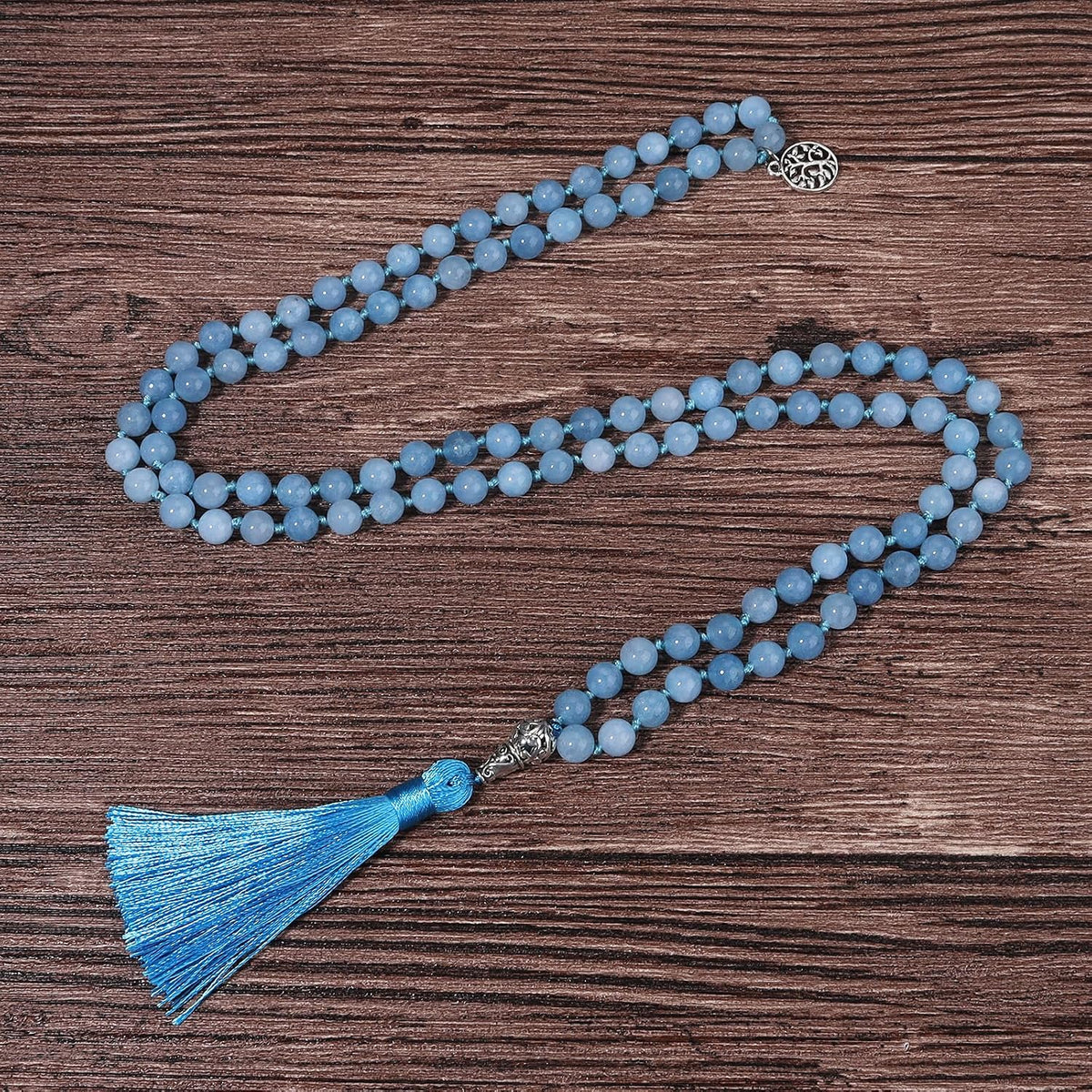 108 Mala Beads Semi-Precious Gem Stones Meditation Necklace
