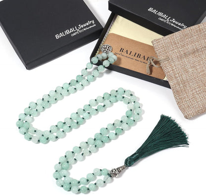 108 Mala Beads Semi-Precious Gem Stones Meditation Necklace