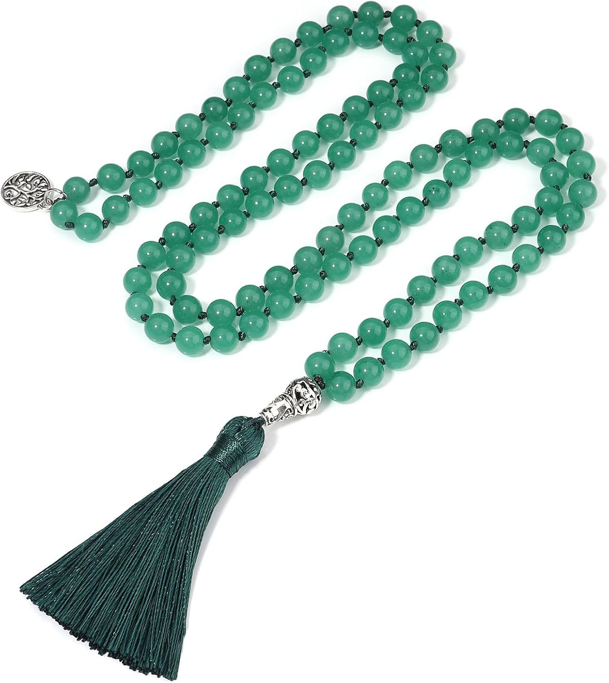 108 Mala Beads Semi-Precious Gem Stones Meditation Necklace