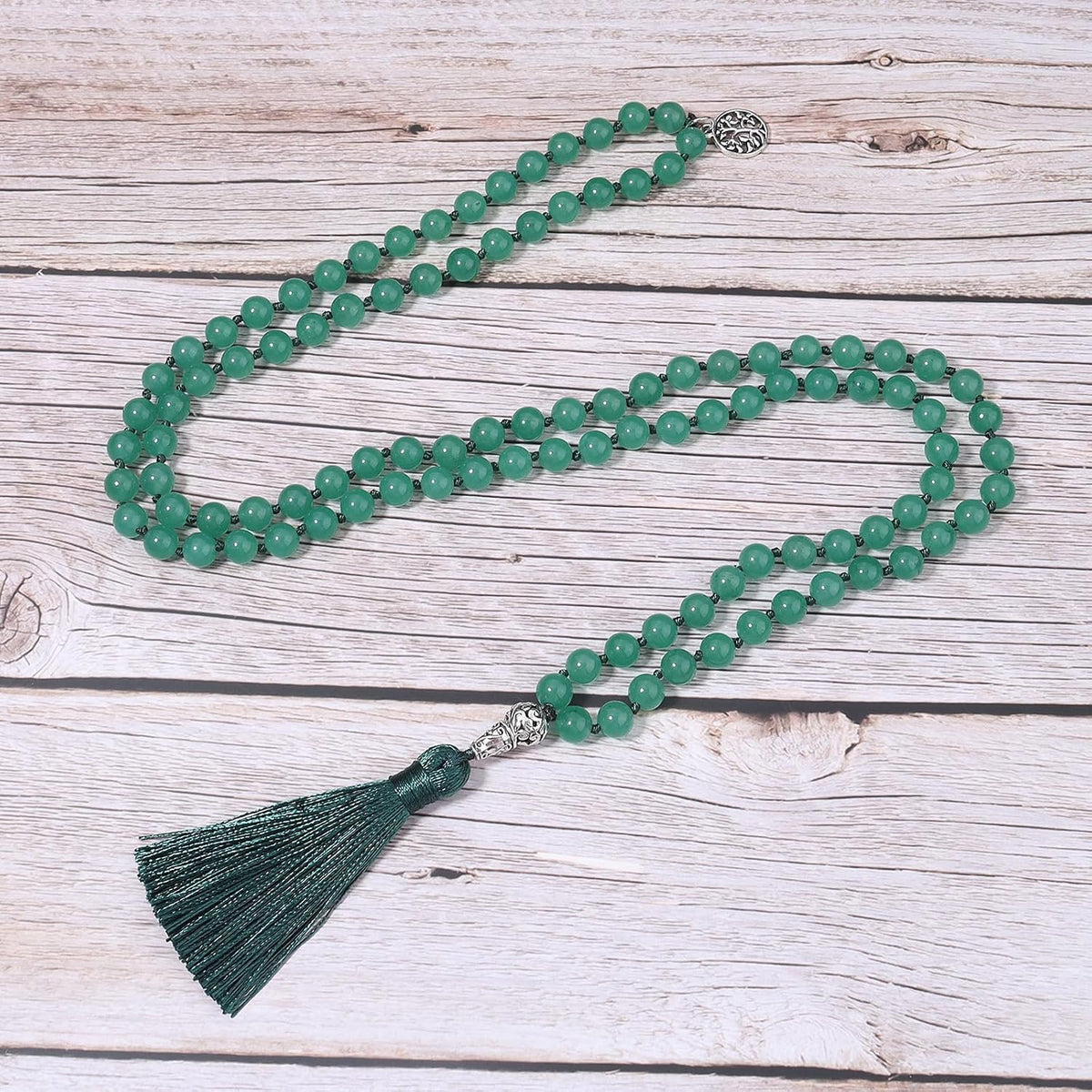 108 Mala Beads Semi-Precious Gem Stones Meditation Necklace