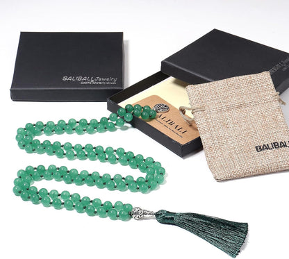 108 Mala Beads Semi-Precious Gem Stones Meditation Necklace