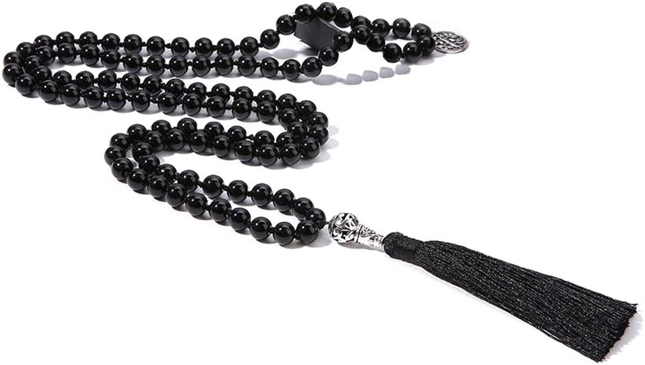 108 Mala Beads Semi-Precious Gem Stones Meditation Necklace