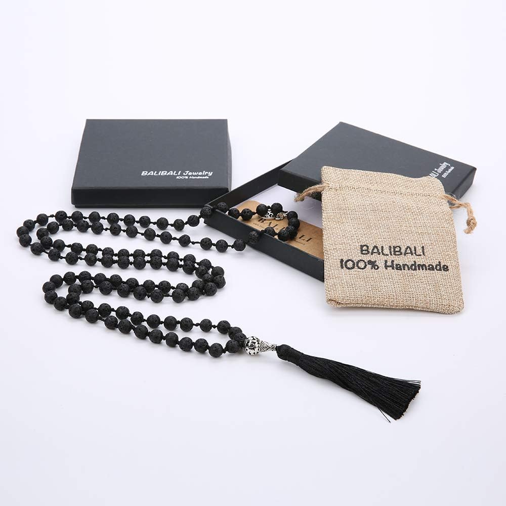 108 Mala Beads Semi-Precious Gem Stones Meditation Necklace